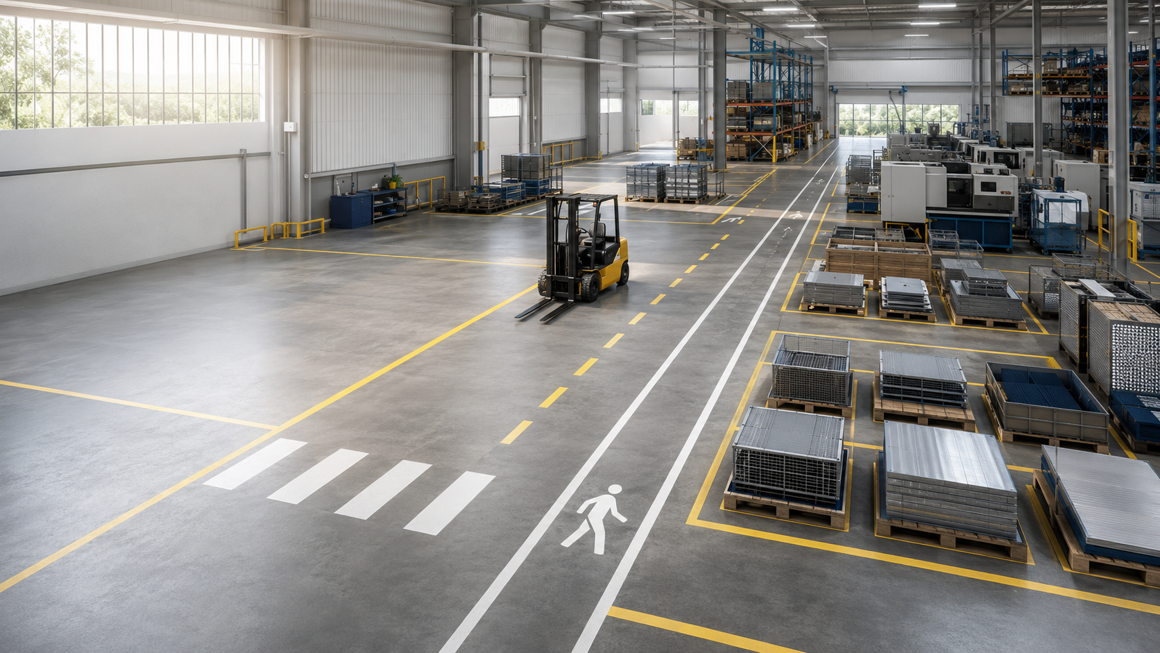 Case_Study_langlebigen Bodenmarkierungen Sicherheit, Materialfluss und 5S-Strukturen